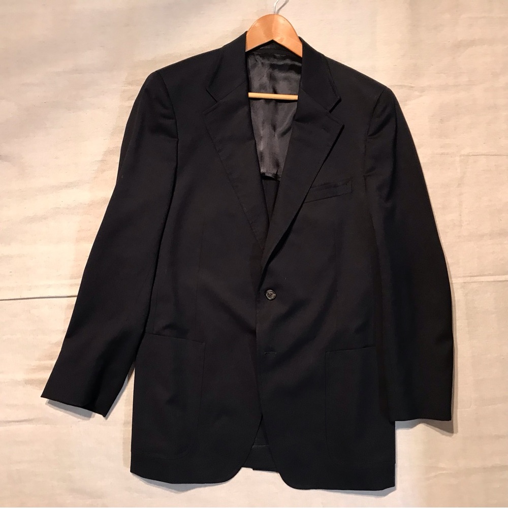 Prada Milano Midnight Navy wool suit jacket (54R)